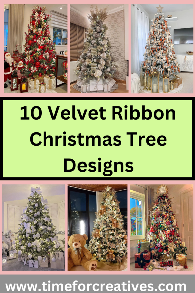 10 Velvet Ribbon Christmas Tree Designs