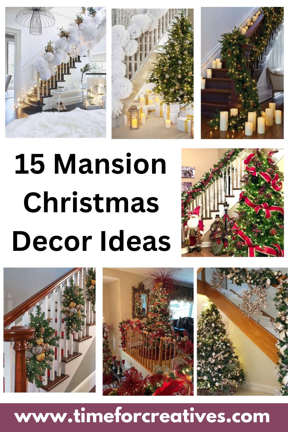 15 Mansion Christmas Decor Ideas | Time for Creatives