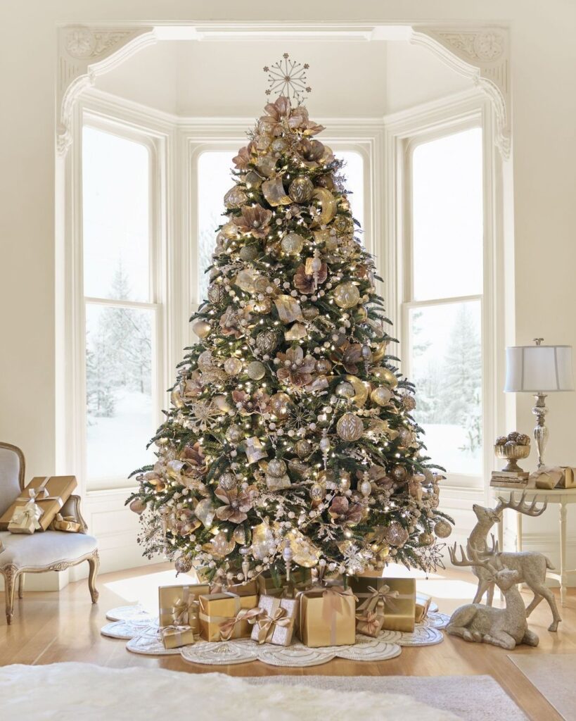 Beautiful christmas tree indoors