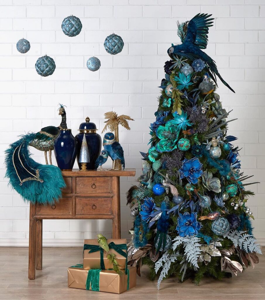 Birds velvet Christmas  decor