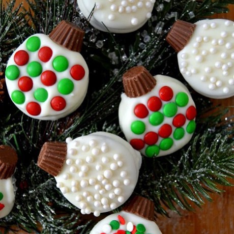 Chocolate covered Oreo ornaments