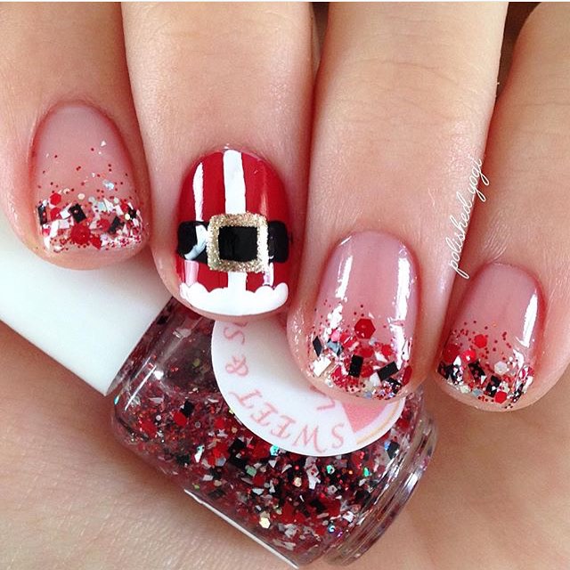 Christmas Red Nail Art