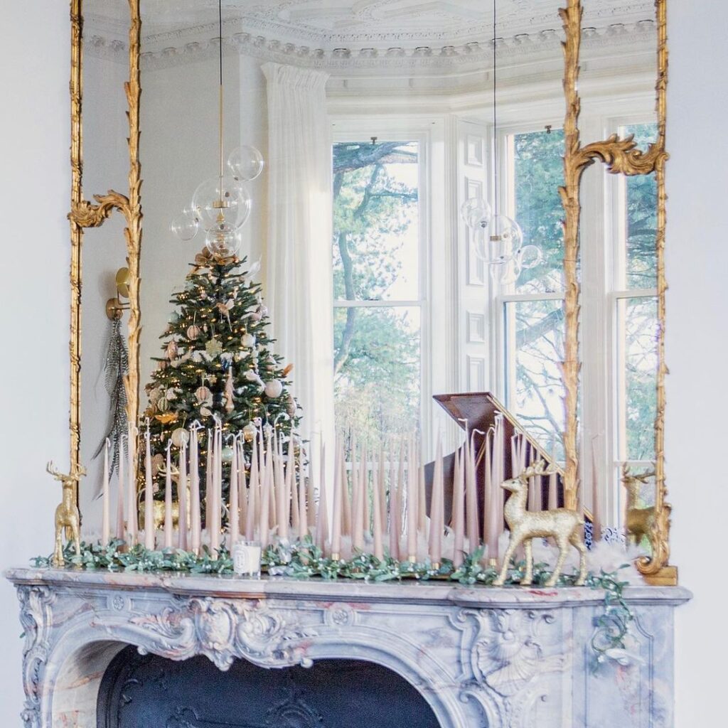 Christmas interior design with home deorations