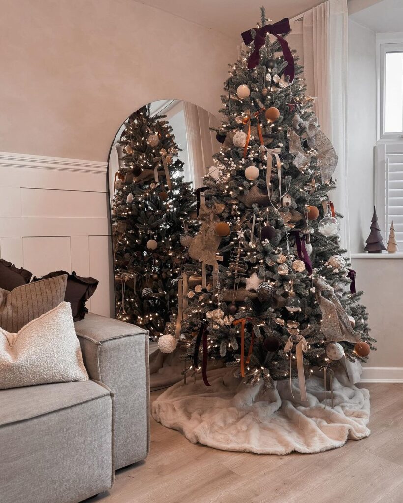 Faux Fur Christmas Tree Skirt