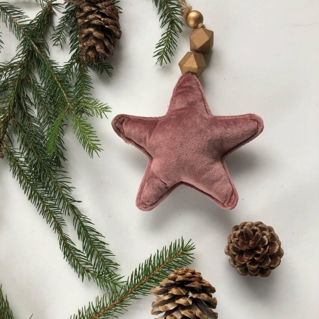 Felt star christmas ornament