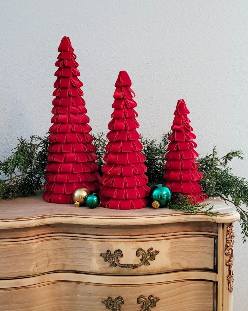 red velvet Christmas tree