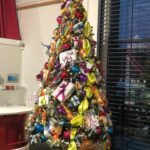 10 Rainbow Velvet Ribbon Christmas Tree