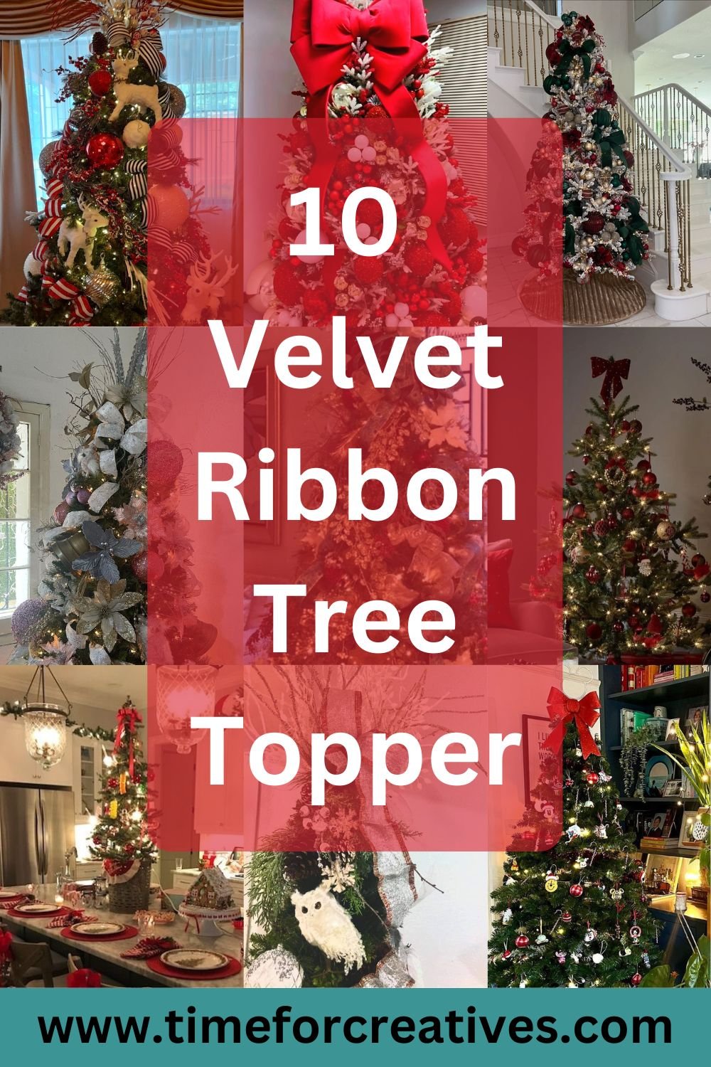 10 Velvet Ribbon Tree Topper | Time for Creatives