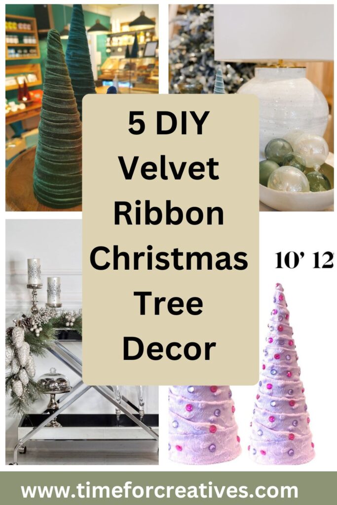 5 DIY Velvet Ribbon Christmas Tree Decor