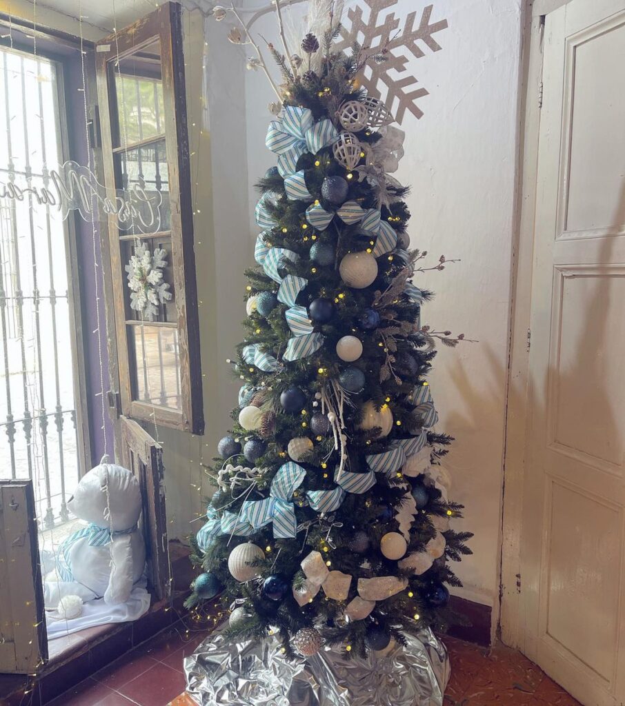 Blue Christmas Tree Decor