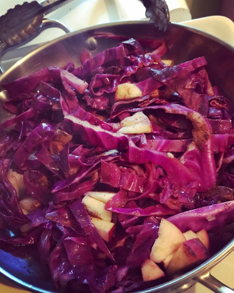 Braised Red Cabbage with Apples