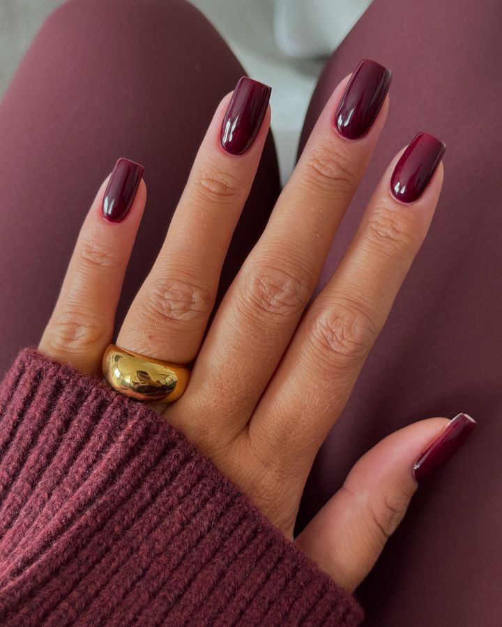 Burgundy Nails