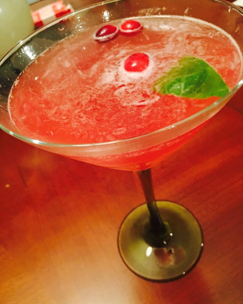 Cranberry Basil Martini