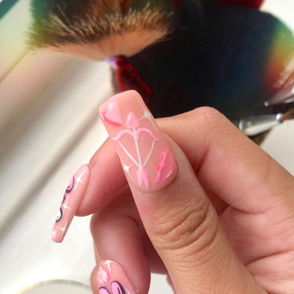 Cupid's Arrow Nails