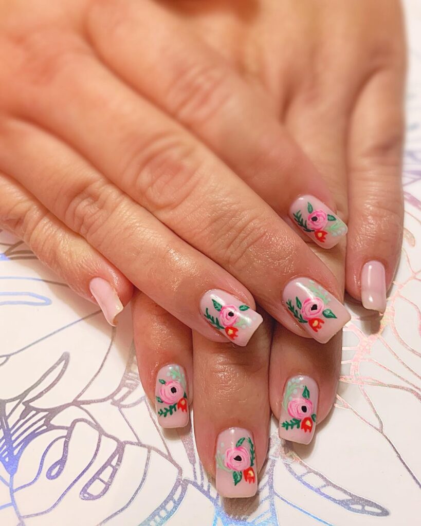 Floral Bouquet Nails
