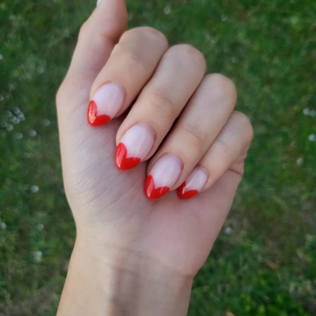 French Heart Nails