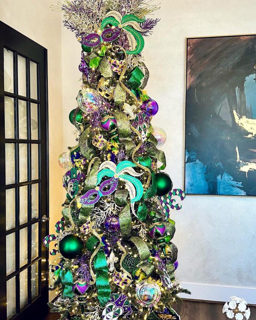 Mardi Gras Velvet Christmas Tree