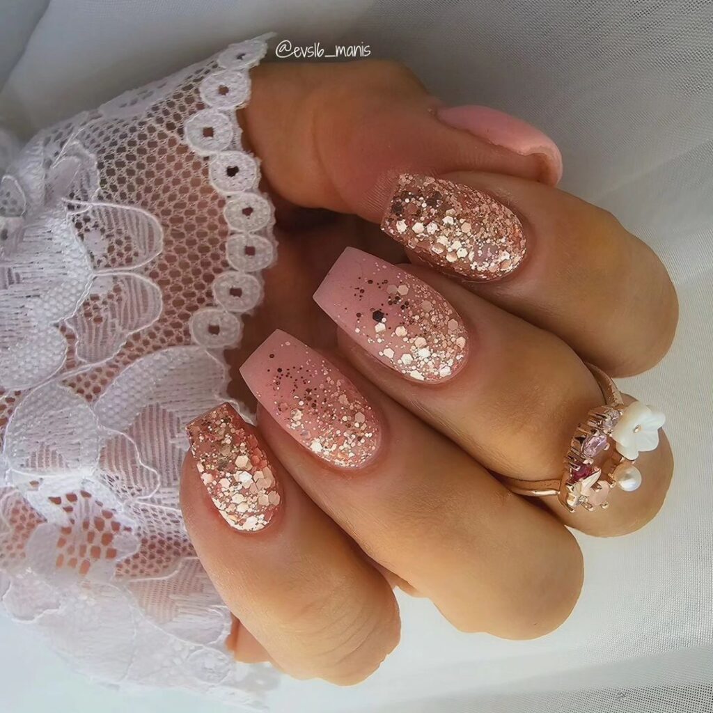 Rose Gold Nails