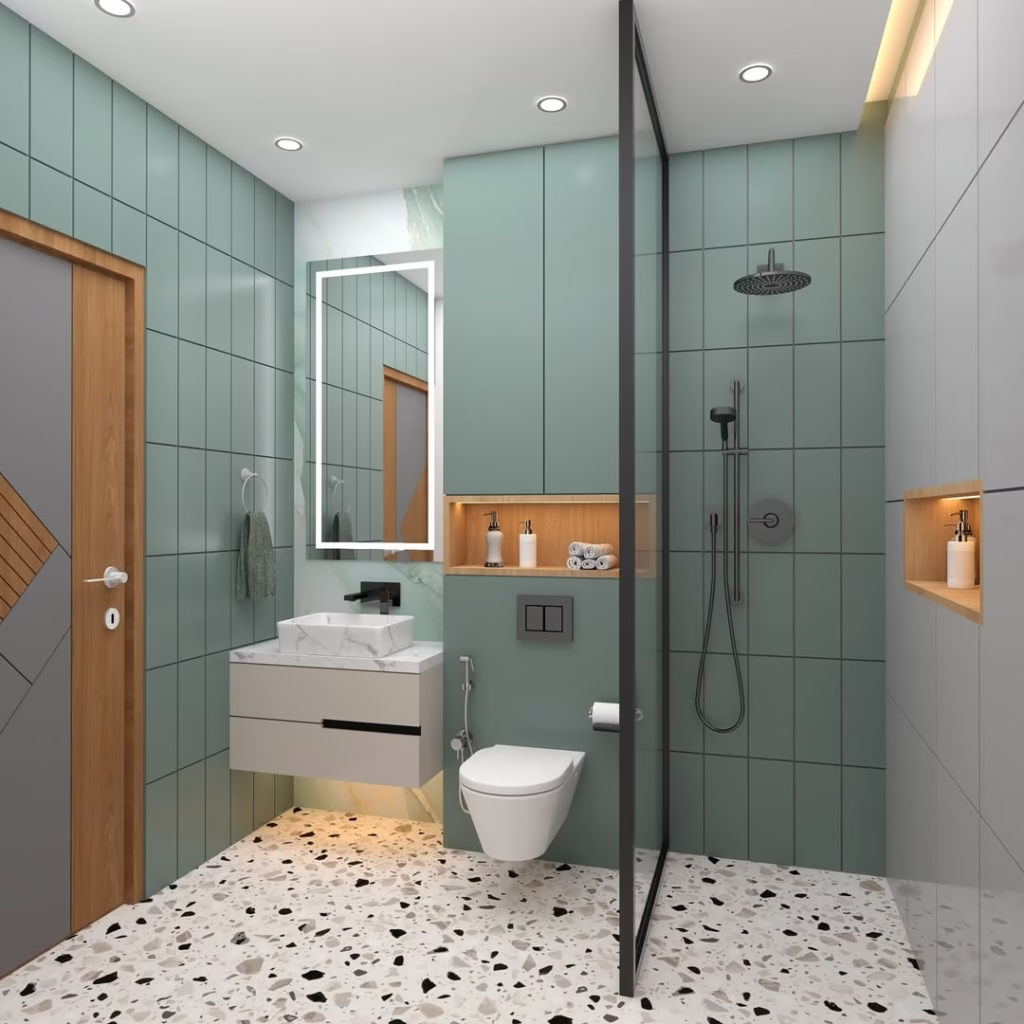Vintage Color Palette Bathroom