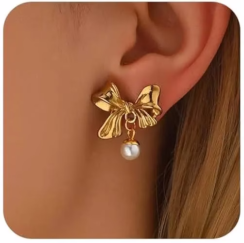 Dainty Bow Stud Earrings