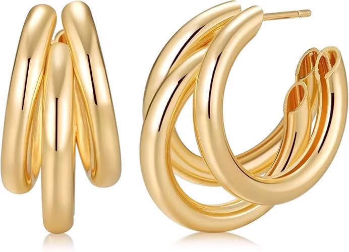 Hoop Chunky Earrings