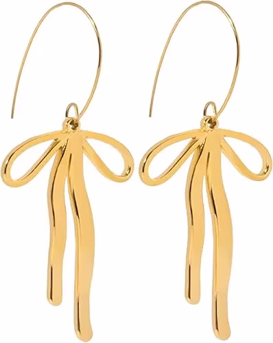 Ribbon Trendy Bow Tie Earrings