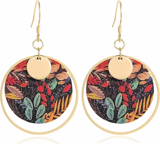 Round Disc Earrings