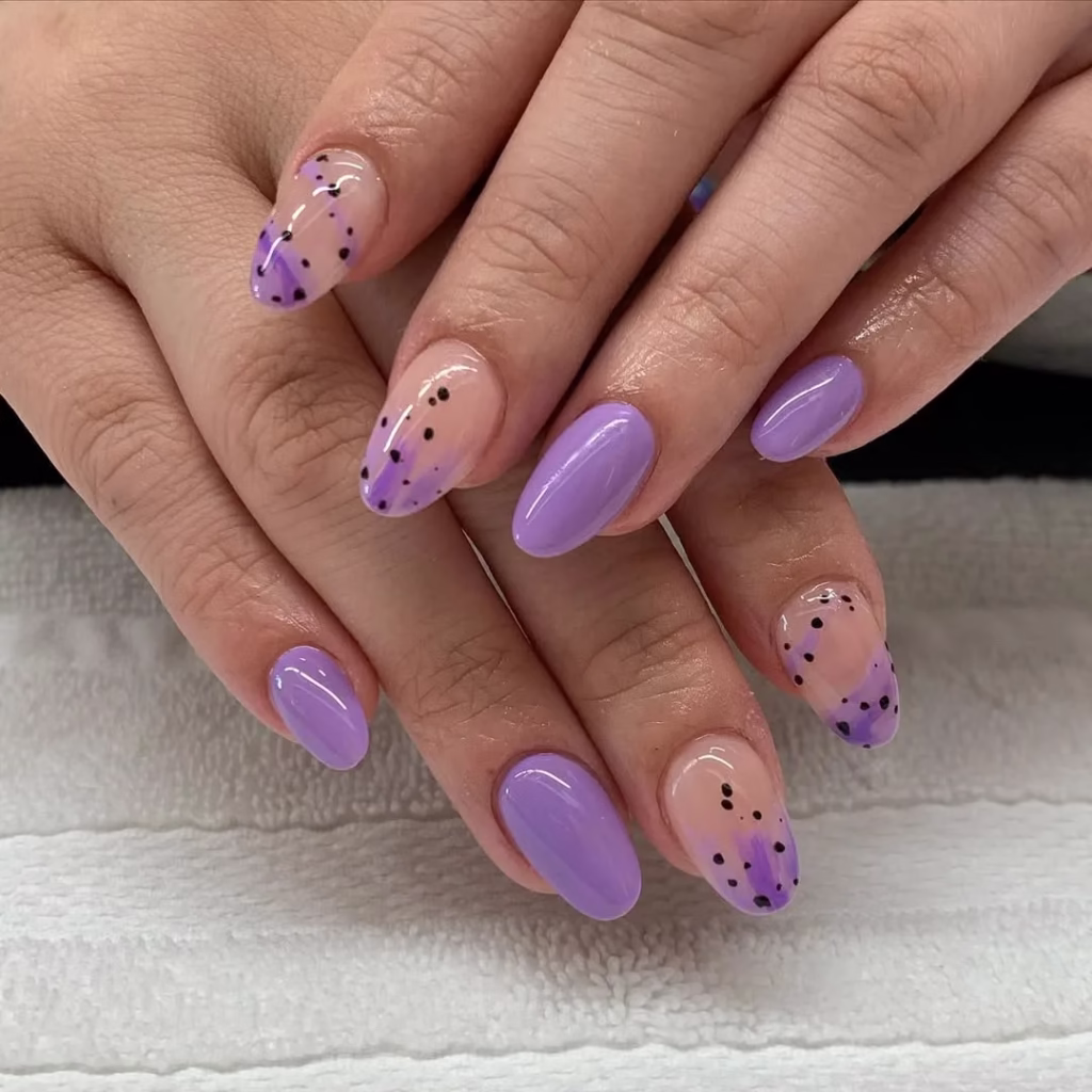 matsuvalleyak Purple Almond Nails