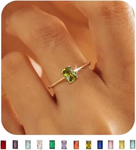 Gold Birthstone Rings