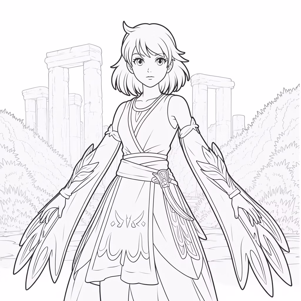 Anime Girl in Fantasy Costume