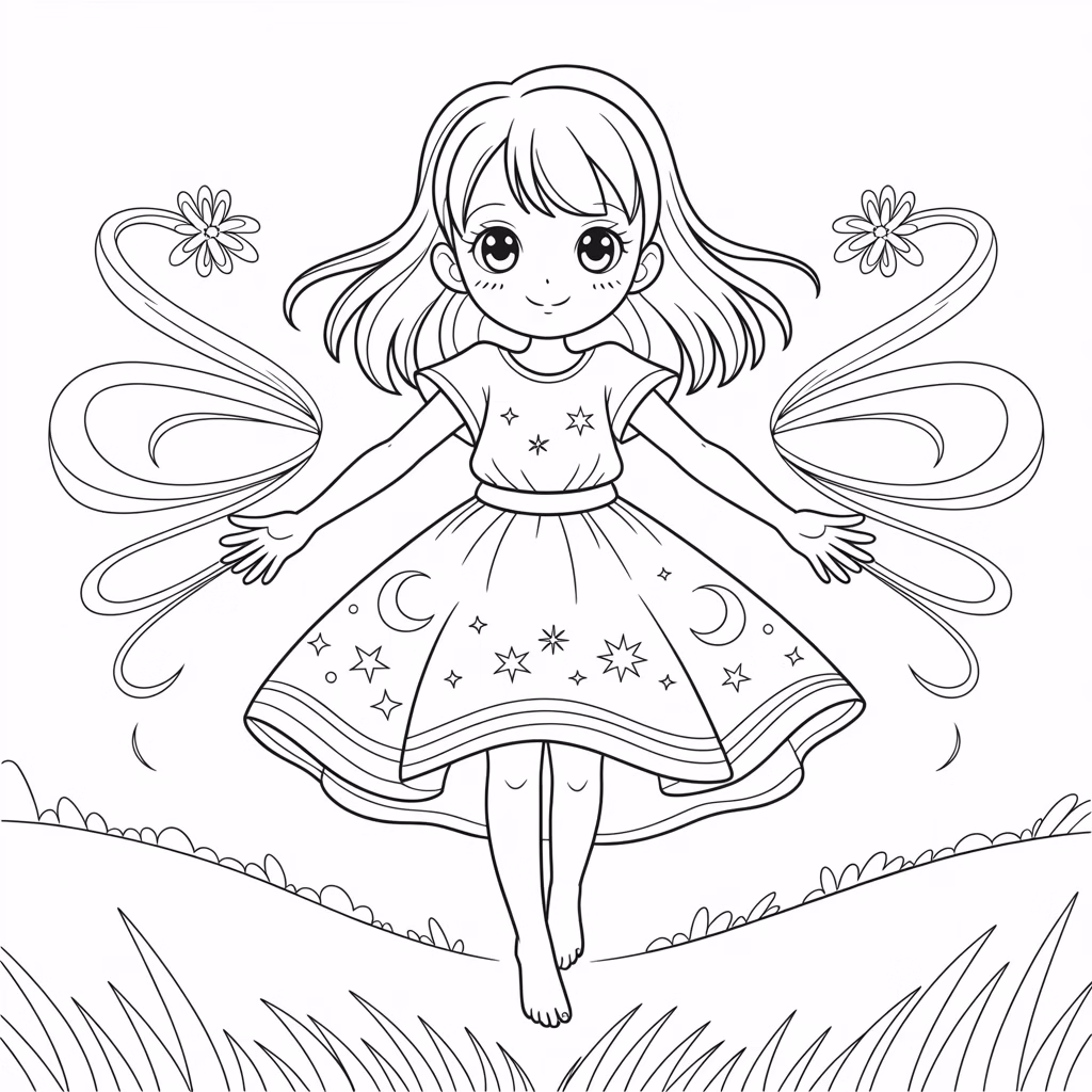 Anime Girl with Magical Powers