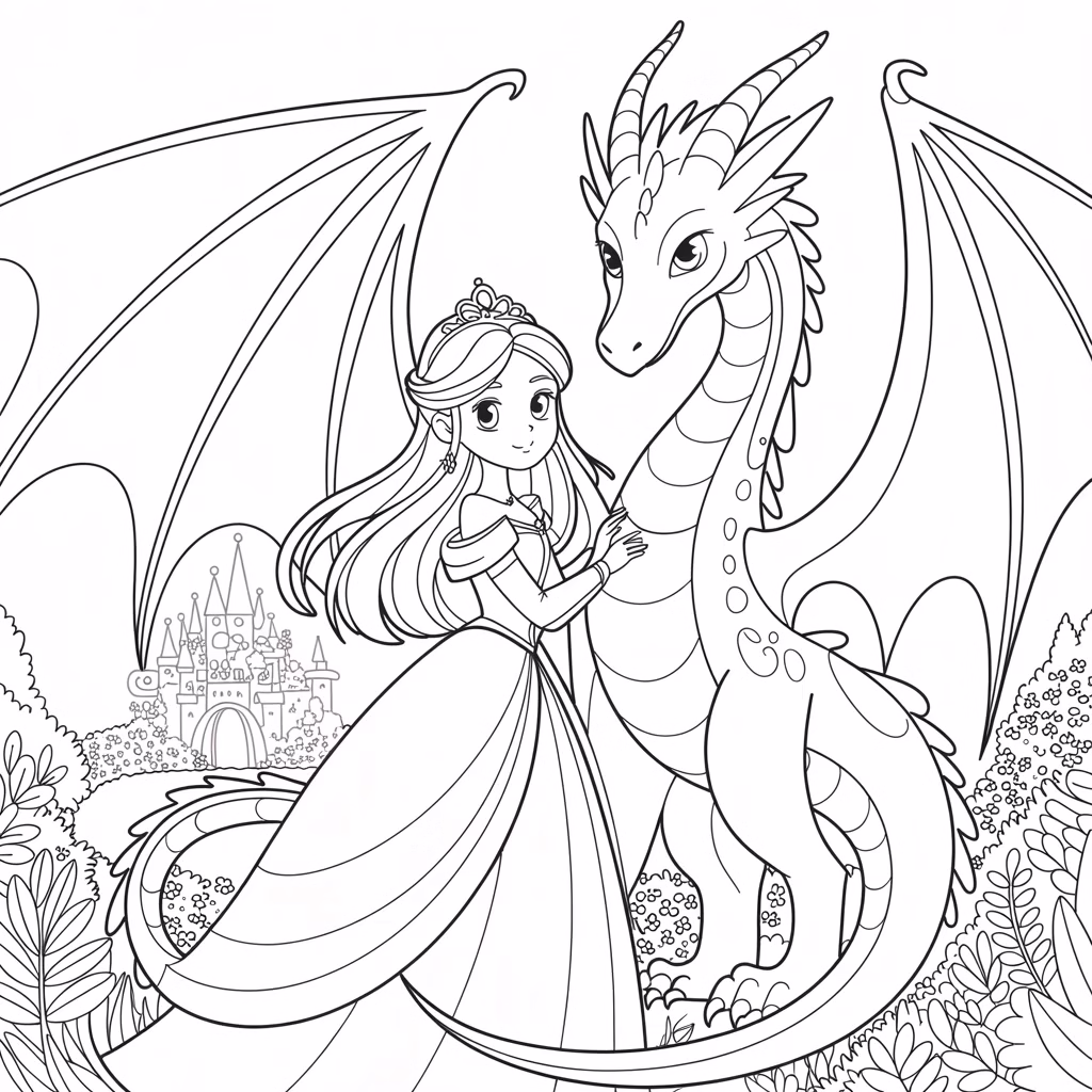 Anime Princess and Her Pet Dragon