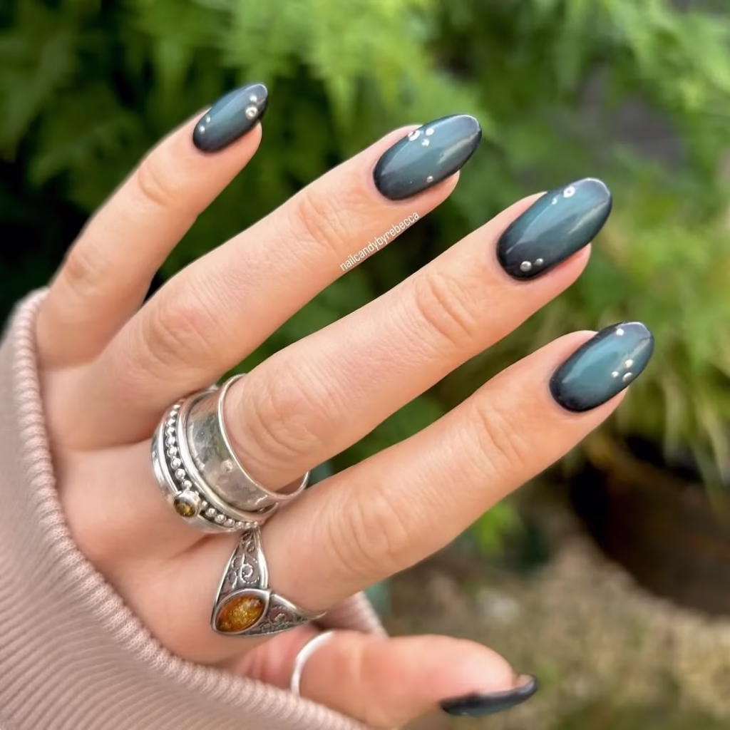 Green White Stone Nail