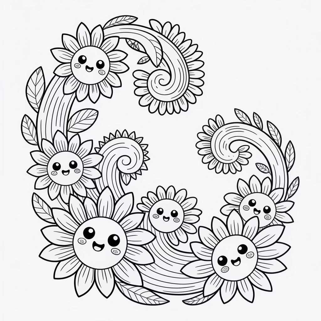 Sunflower Swirls