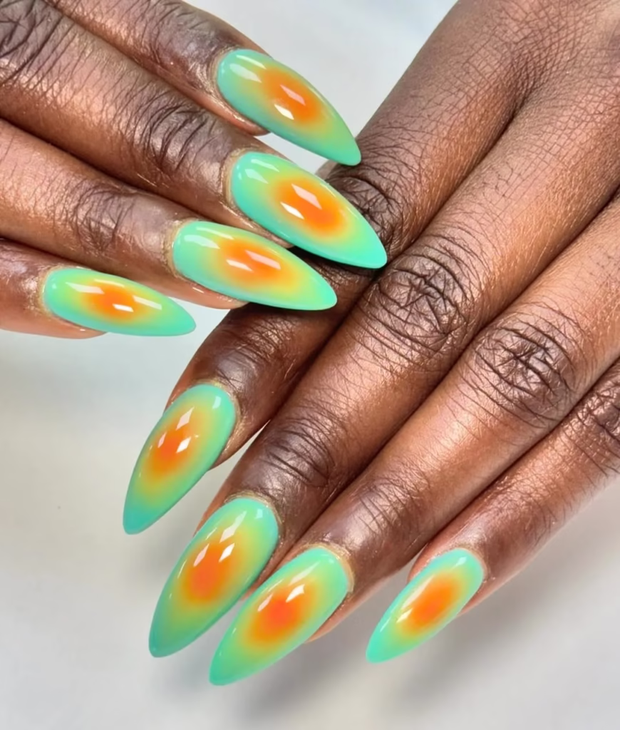 Three Shade Nail Design