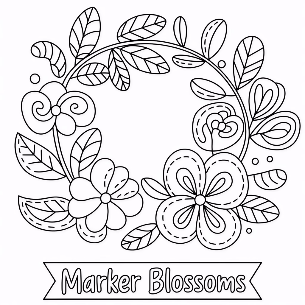Marker Art Blossoms