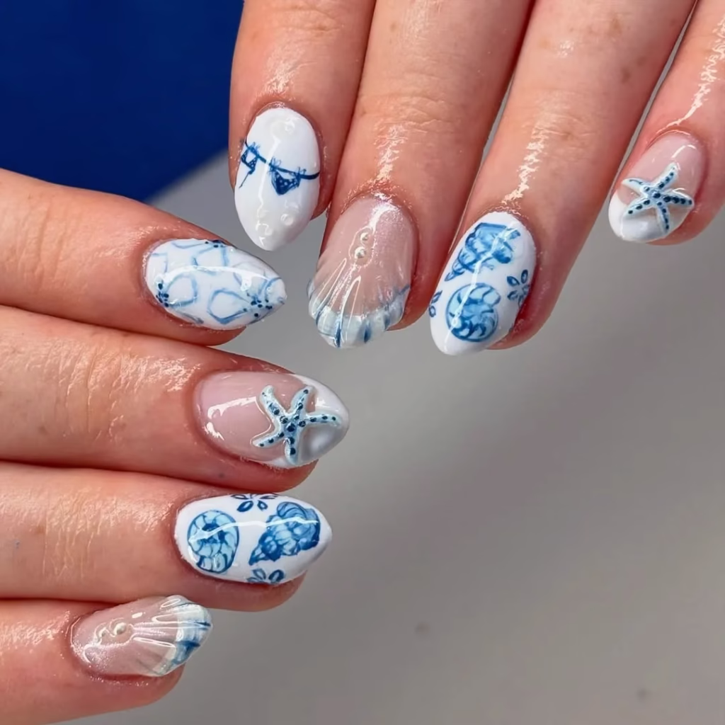 light blue nail