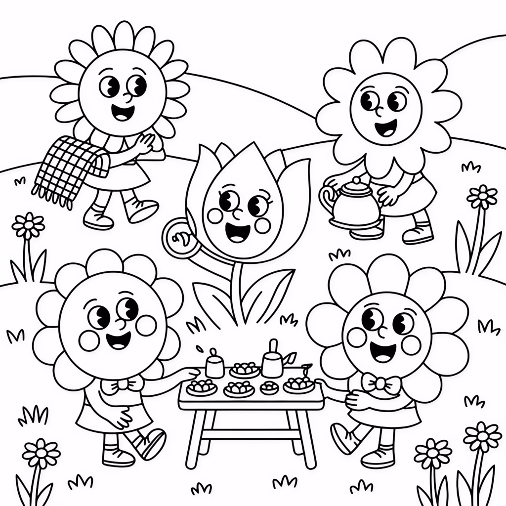 Whimsical Flower Characters