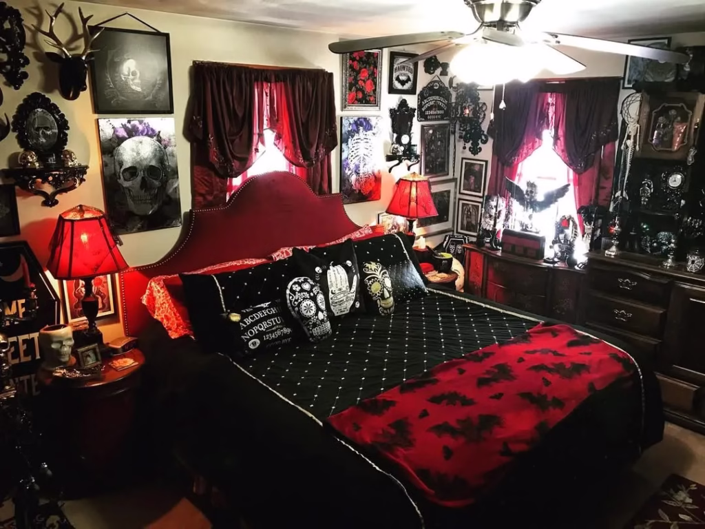 Black Ghost Halloween Bedroom