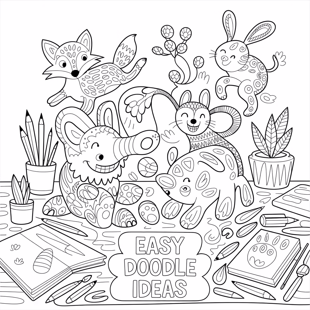 Doodle Art Of Animals