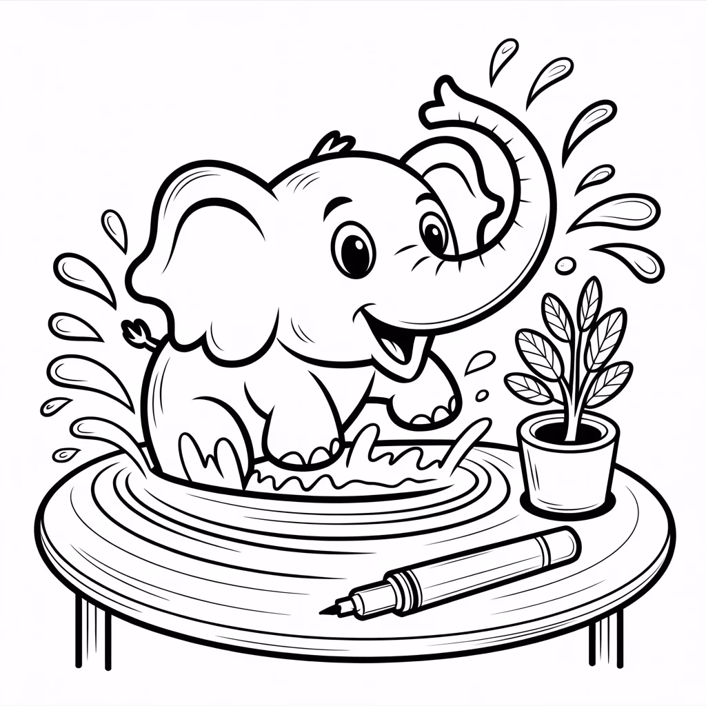 Elephant Easy Doodle