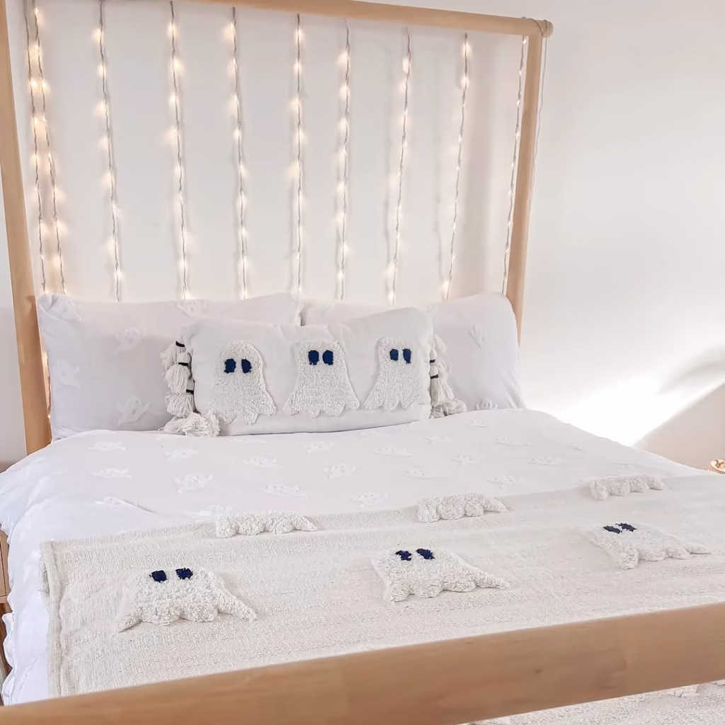 Ghost Halloween White Bedroom 