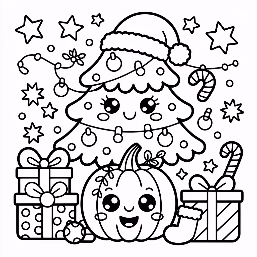  Kawaii Holiday-Themed Drawings