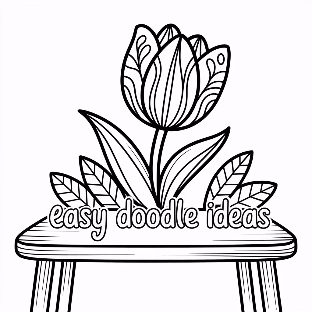 Tulip Doodle Art