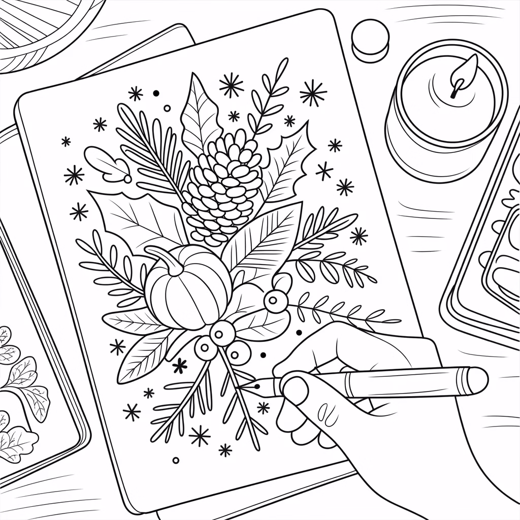 seasonal doodle art