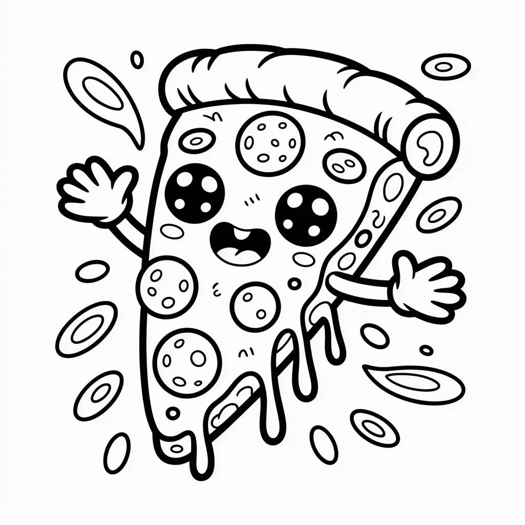 Kawaii Pizza Food